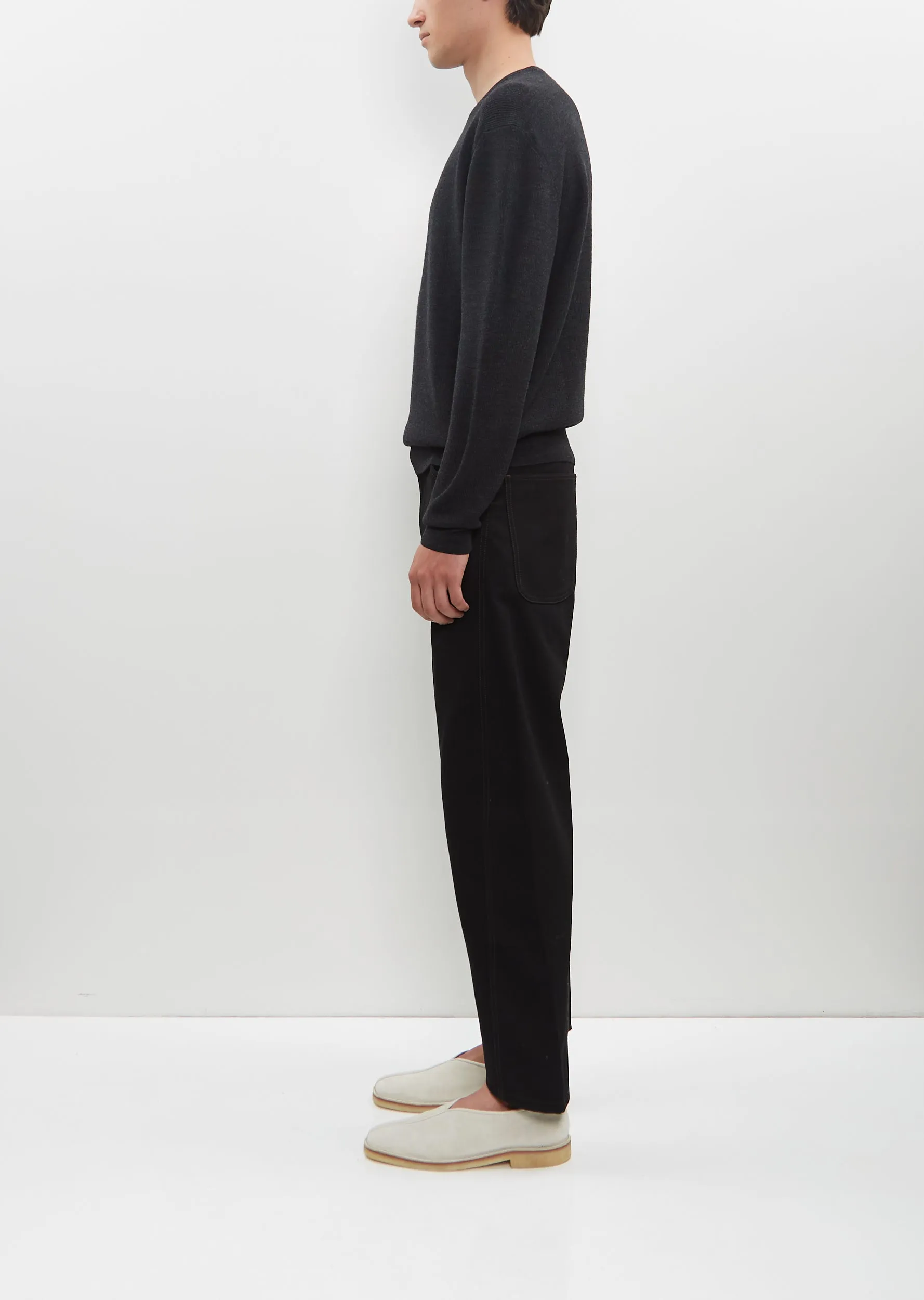 Crew Neck Jumper — Anthracite