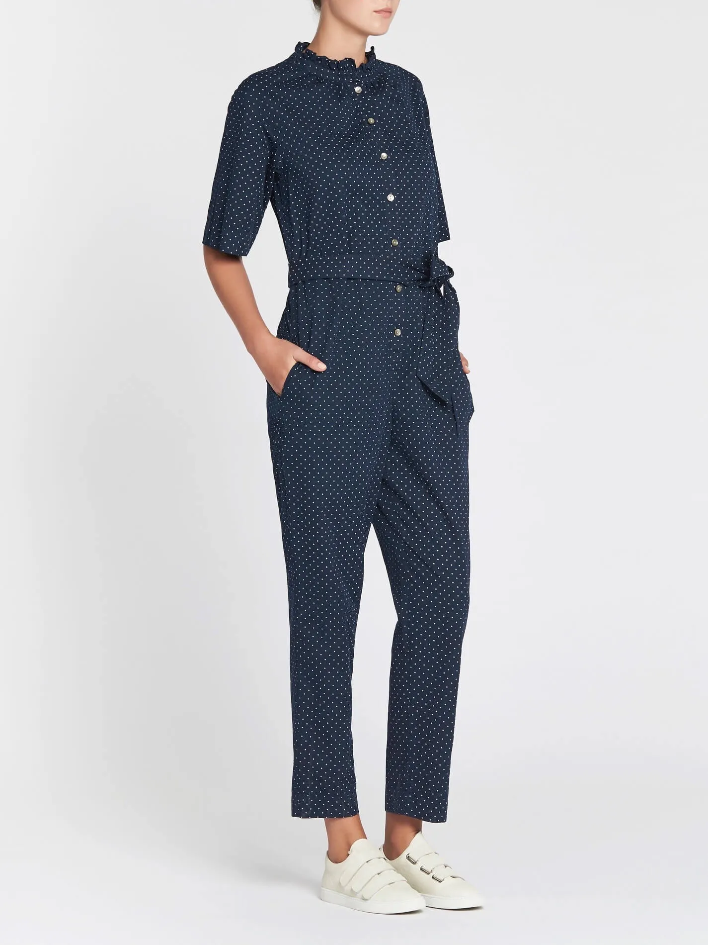 Dahlia Dot Twill Jumpsuit