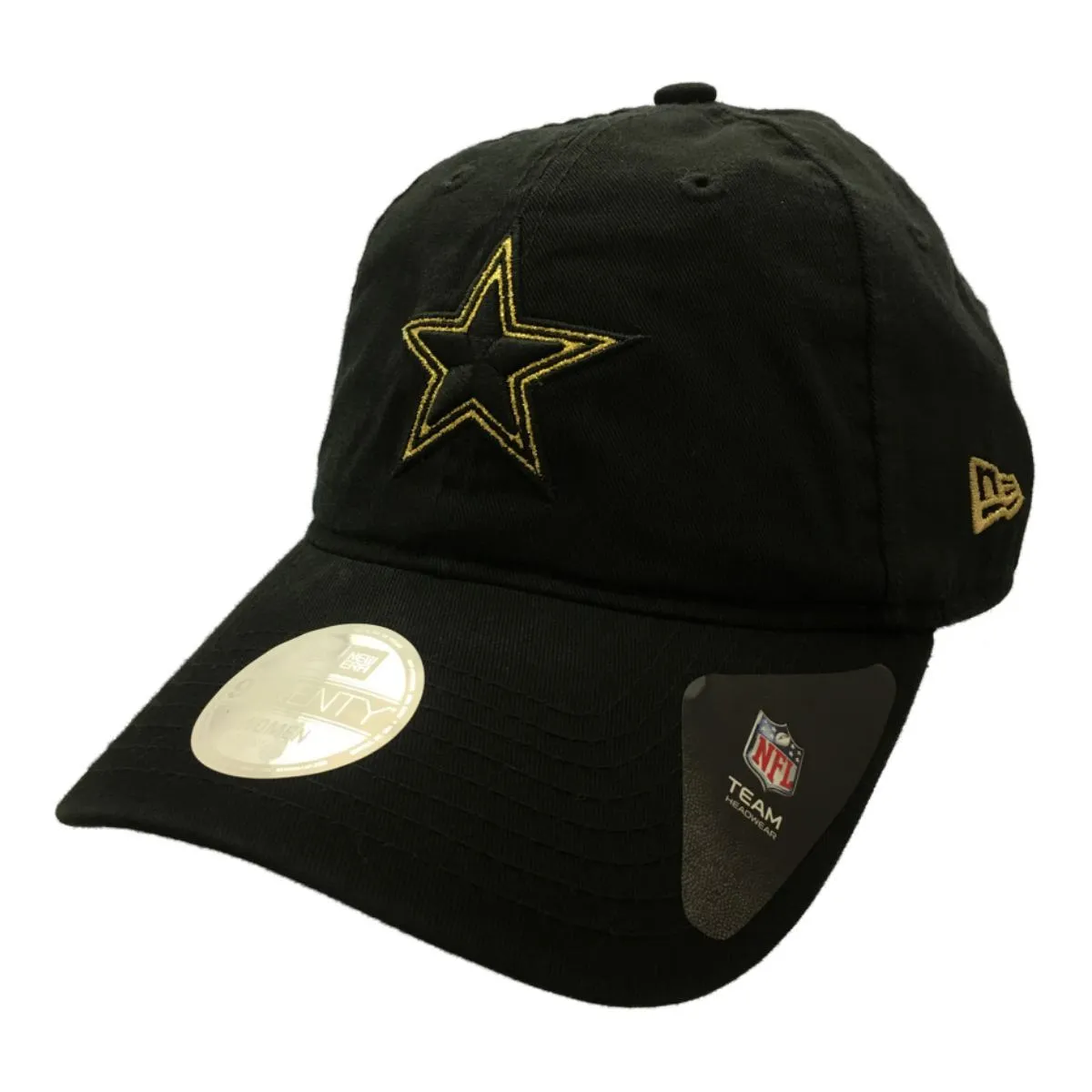 Dallas Cowboys New Era 9Twenty WOMENS Gold Glitter Strapback Baseball Hat Cap