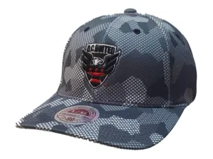 D.C. United Mitchell & Ness Gray White Camo Structured Flexfit Hat Cap (L/XL)