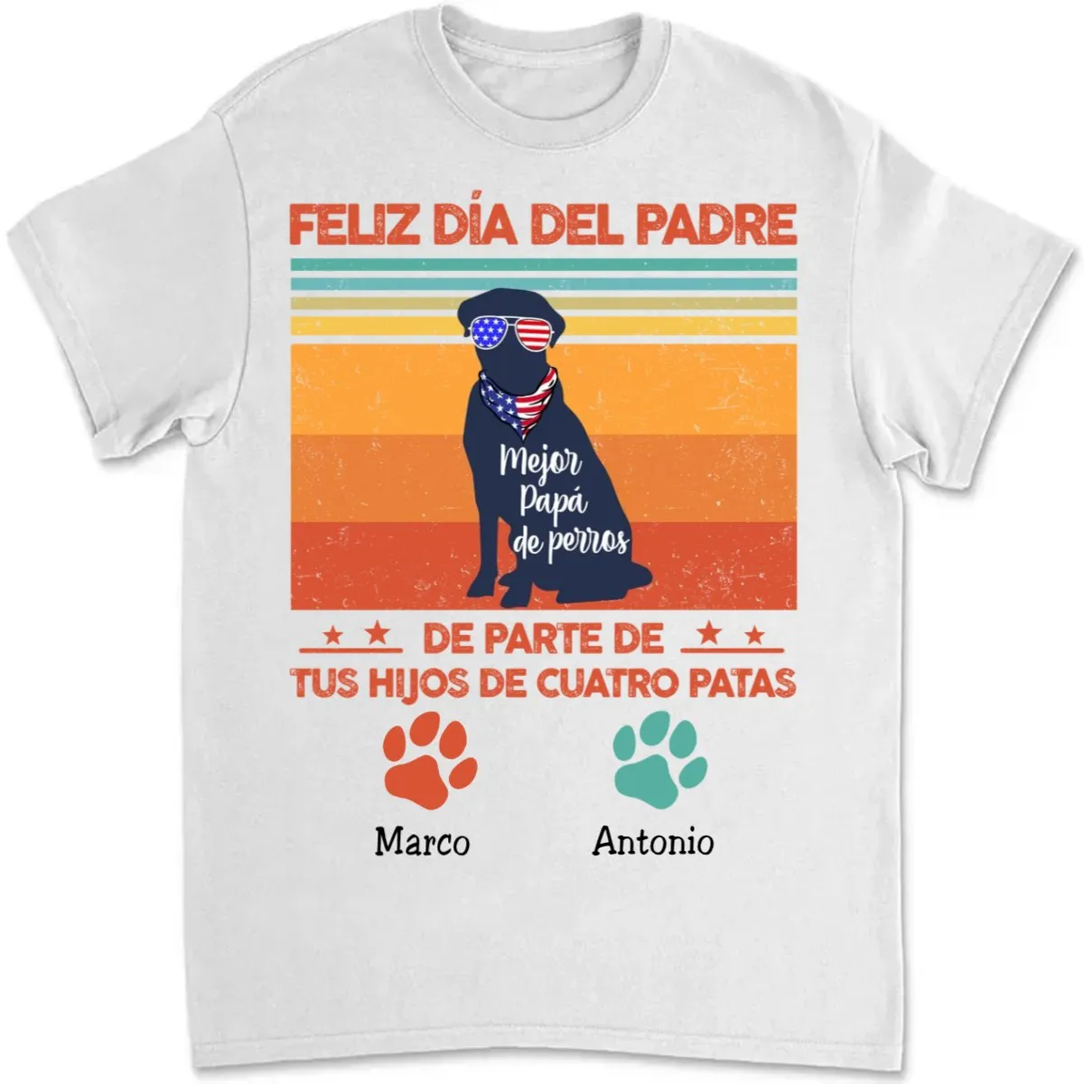 Dog Lovers - Dog Dad Grandpa Spanish Papá Abuelo Perro - Personalized T-shirt