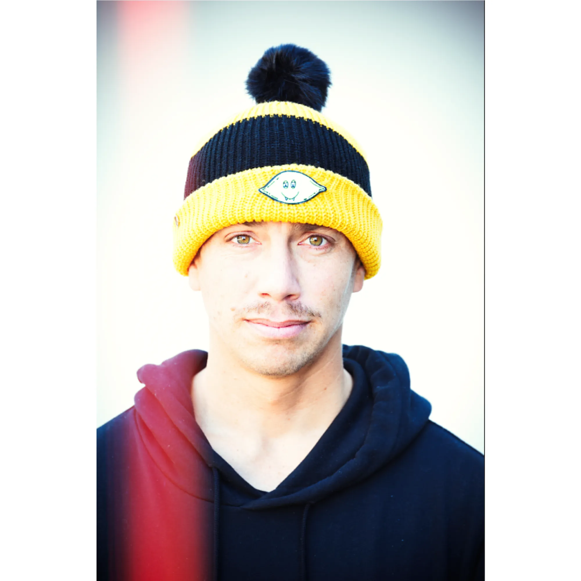 Dope Lemon / Mustard and Black Stripe Beanie