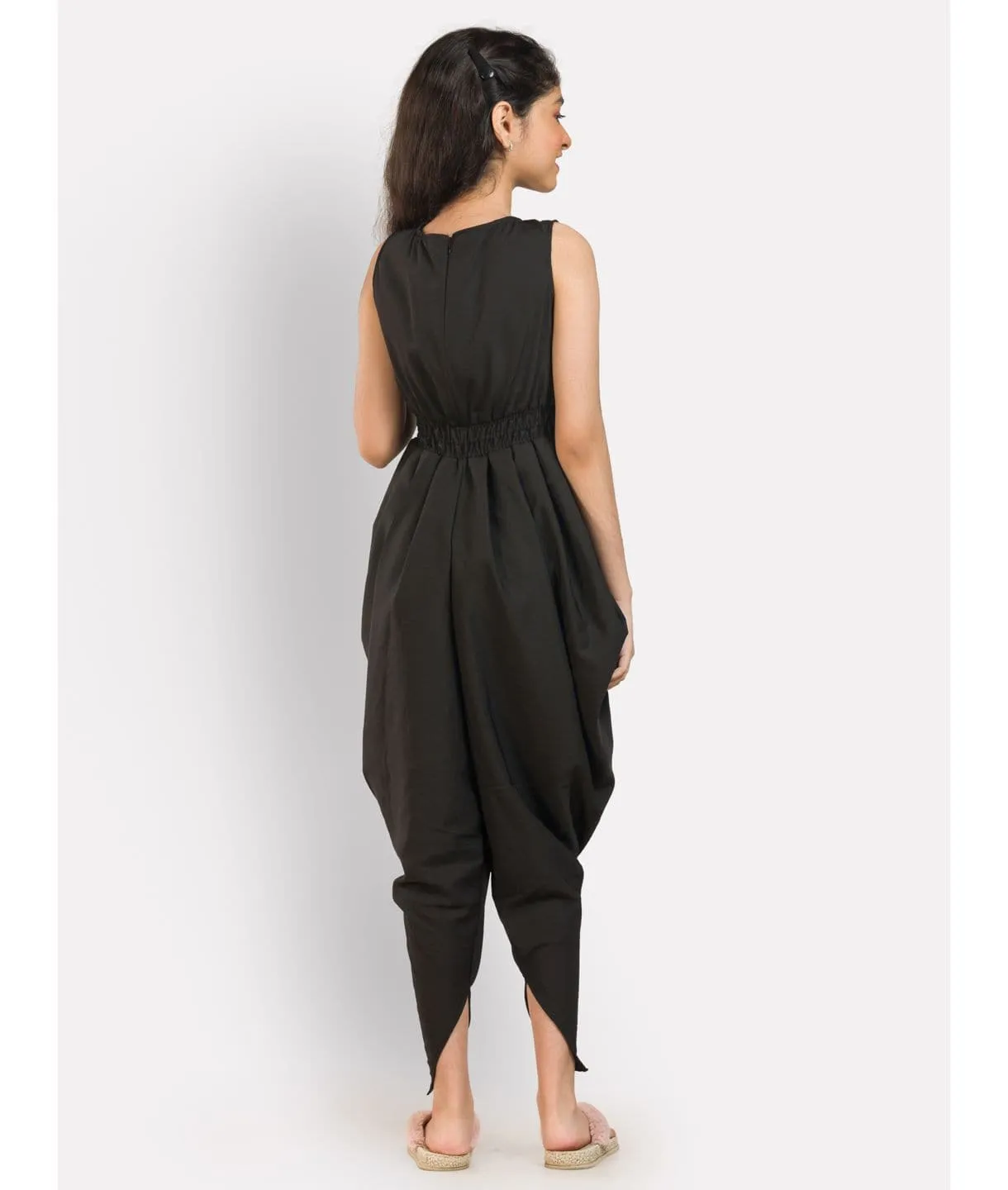 Elasticated Dhoti Jumpsuit for Girls