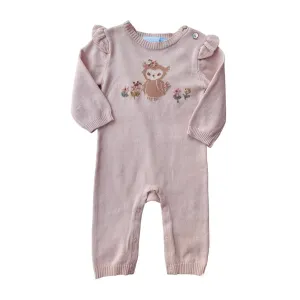 Elegant Baby Knit Owl Jumpsuit