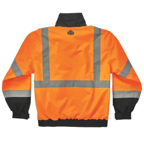 Ergodyne 24463 GloWear 8379 Type R Class 3 Fleece Lined Bomber Jacket, Medium, HV Orange