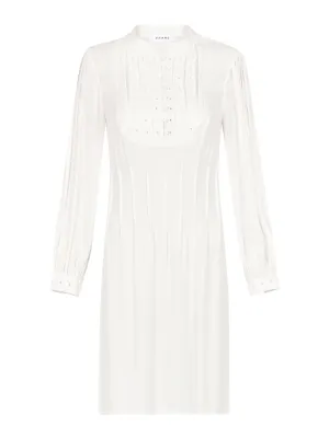 Eyelet Pleated Dress