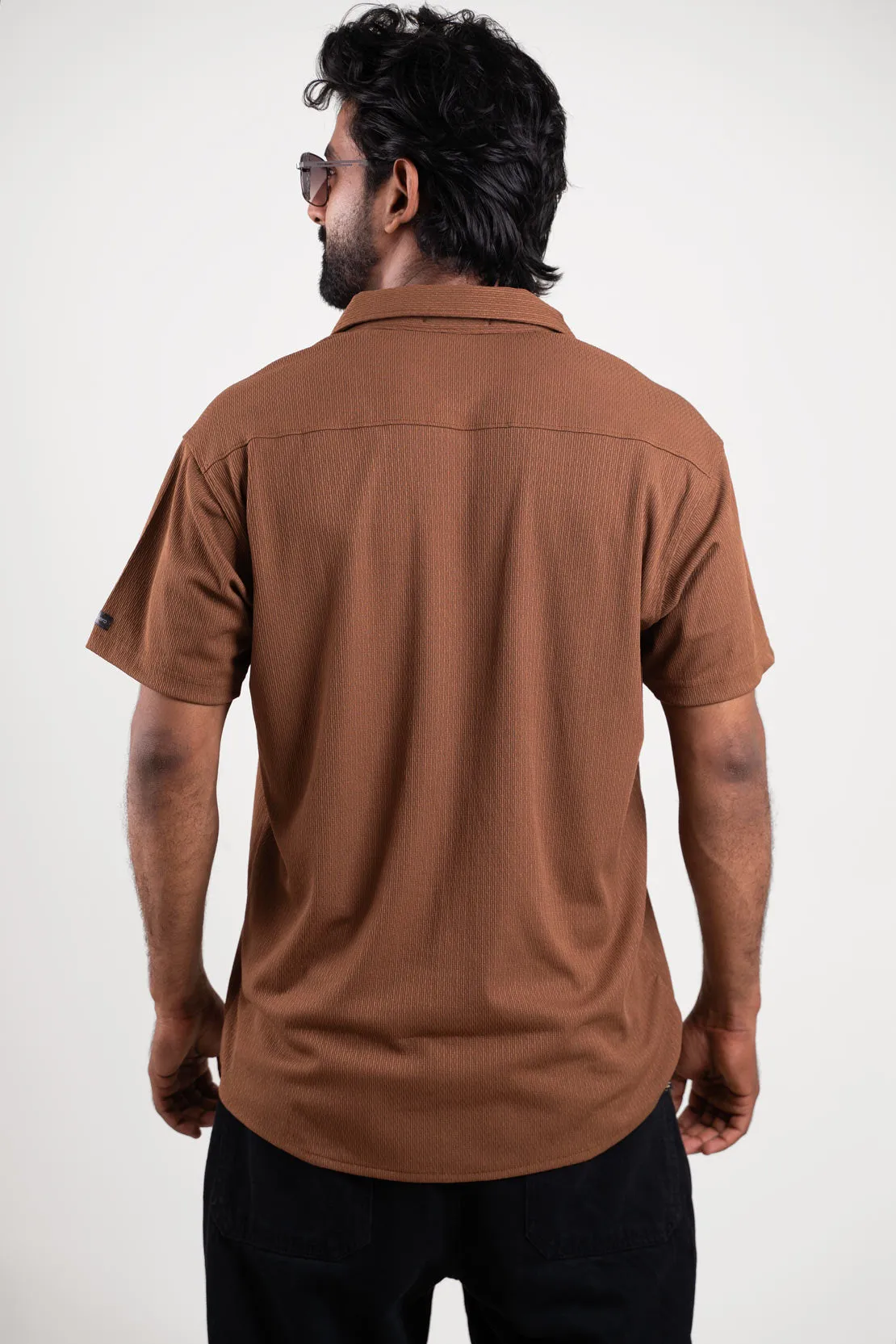 Fabio Brown Half Sleeve Shirt For Men