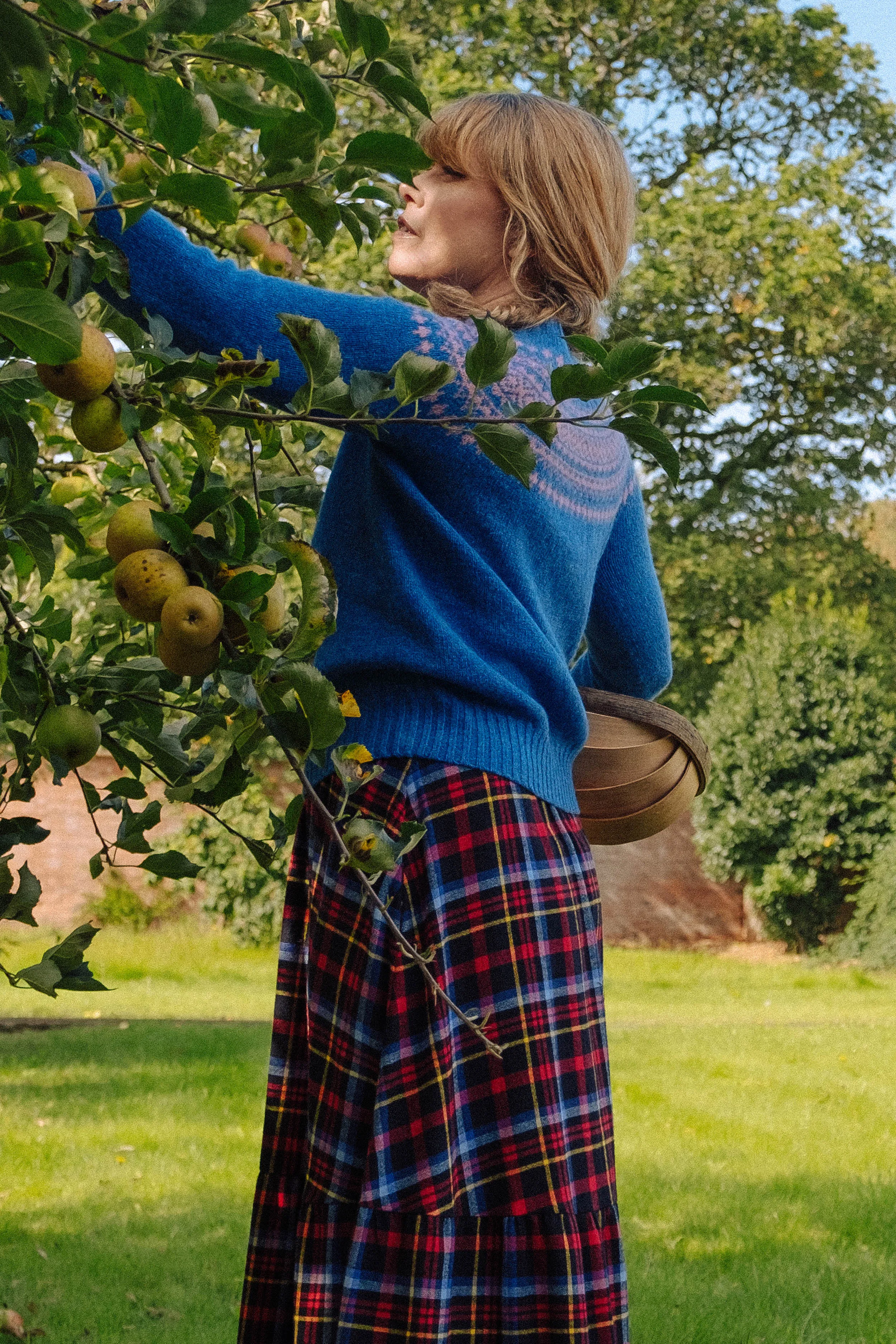 Fairisle Jumper in Blue and Pink