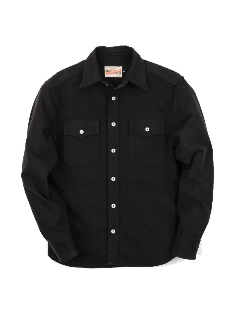 Freenote Scout Shirt Black Moleskin Shirt