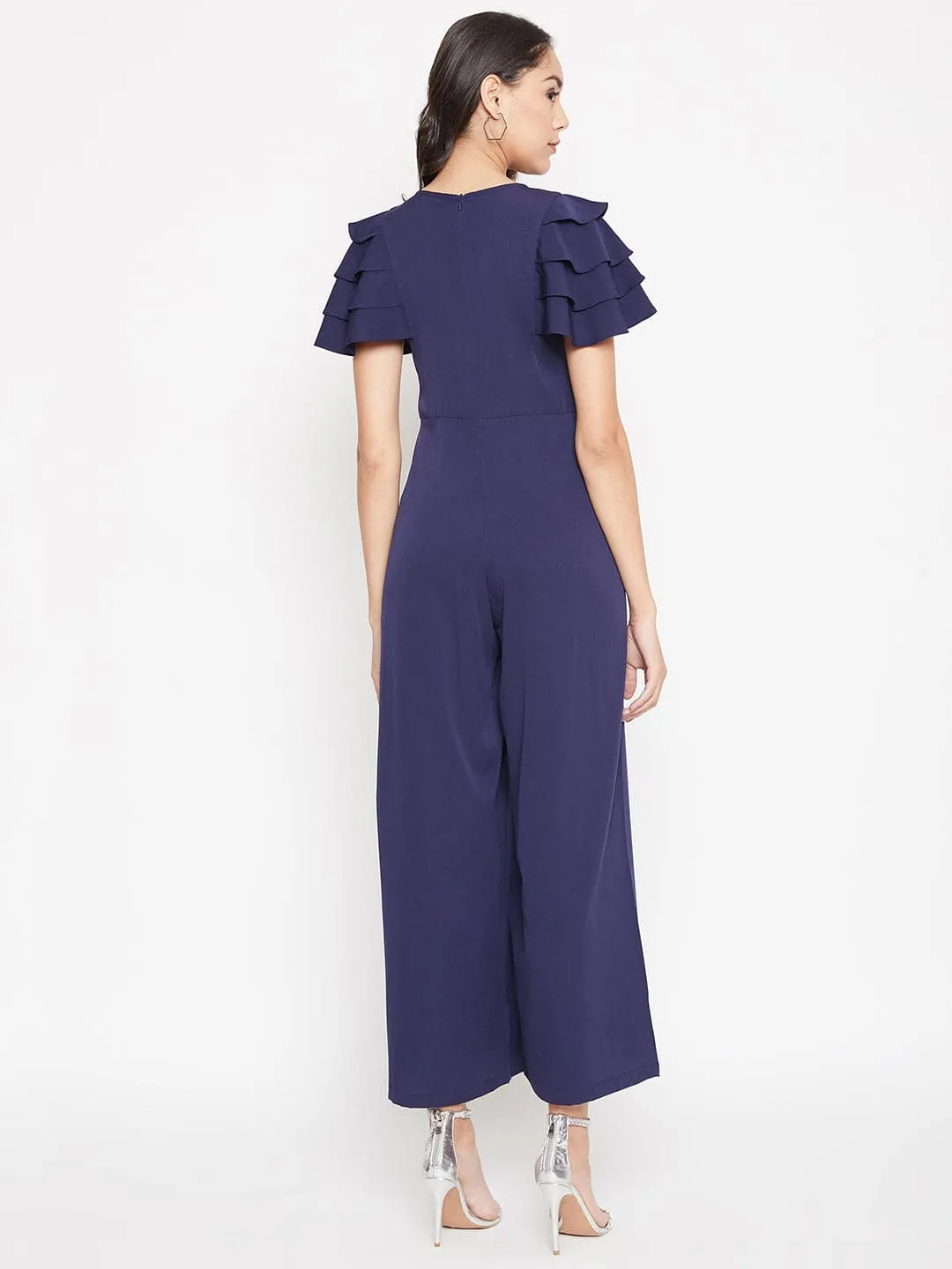 Full Length Ruffled Sleeve Jumpsuit