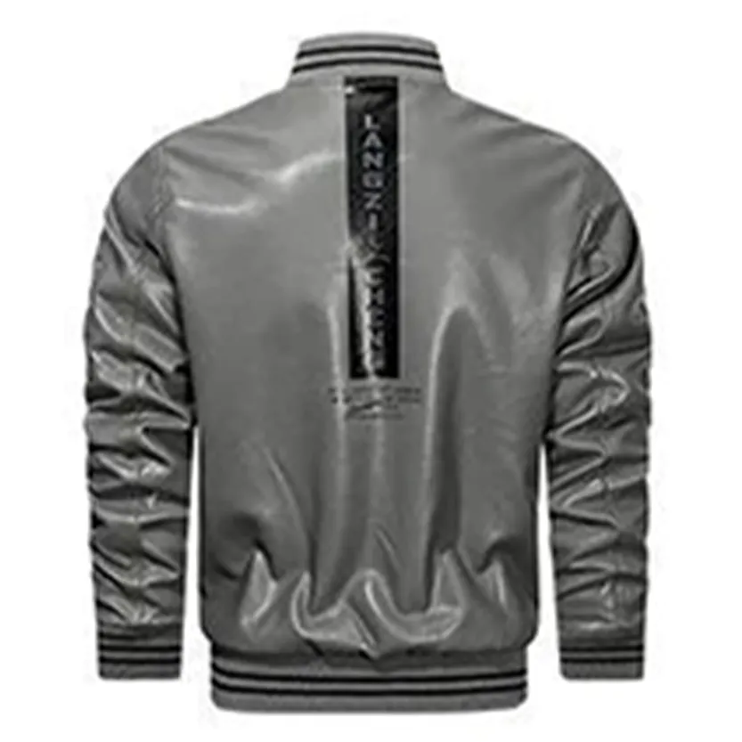 Funki Buys | Jackets | Men's Casual PU Leather Racer Jacket