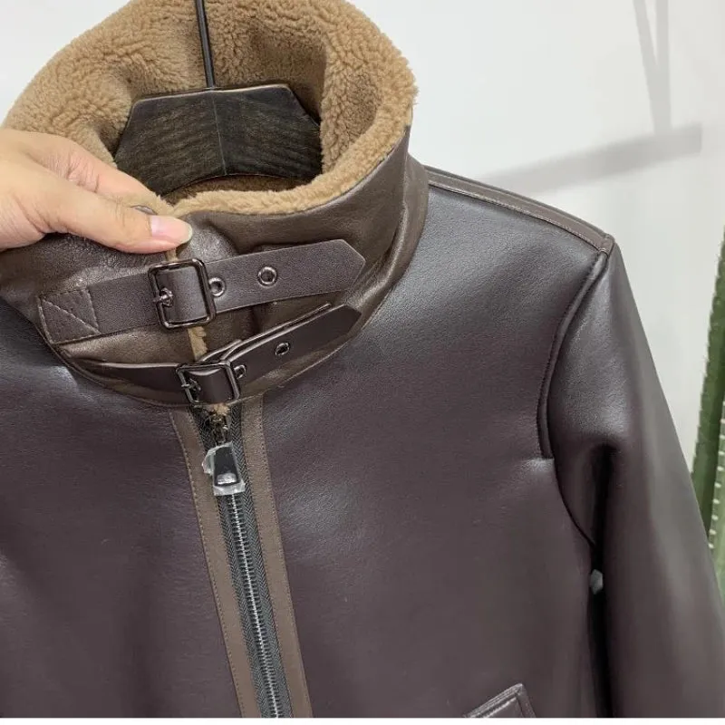 Funki Buys | Jackets | Men's Faux Leather Fleece Bomber Jacket