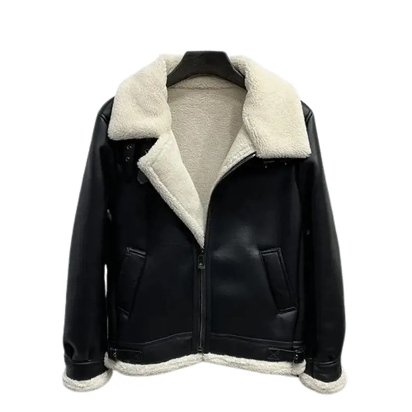 Funki Buys | Jackets | Men's Faux Leather Fleece Bomber Jacket