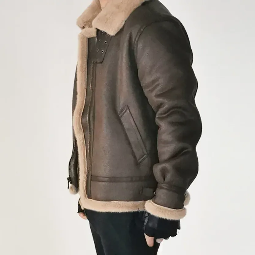 Funki Buys | Jackets | Men's Faux Leather Fleece Winter Jacket