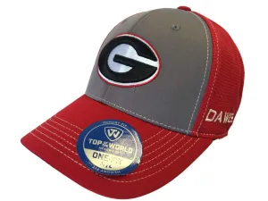 Georgia Bulldogs TOW Red Gray Dynamic Performance Flexfit Hat Cap (M/L)