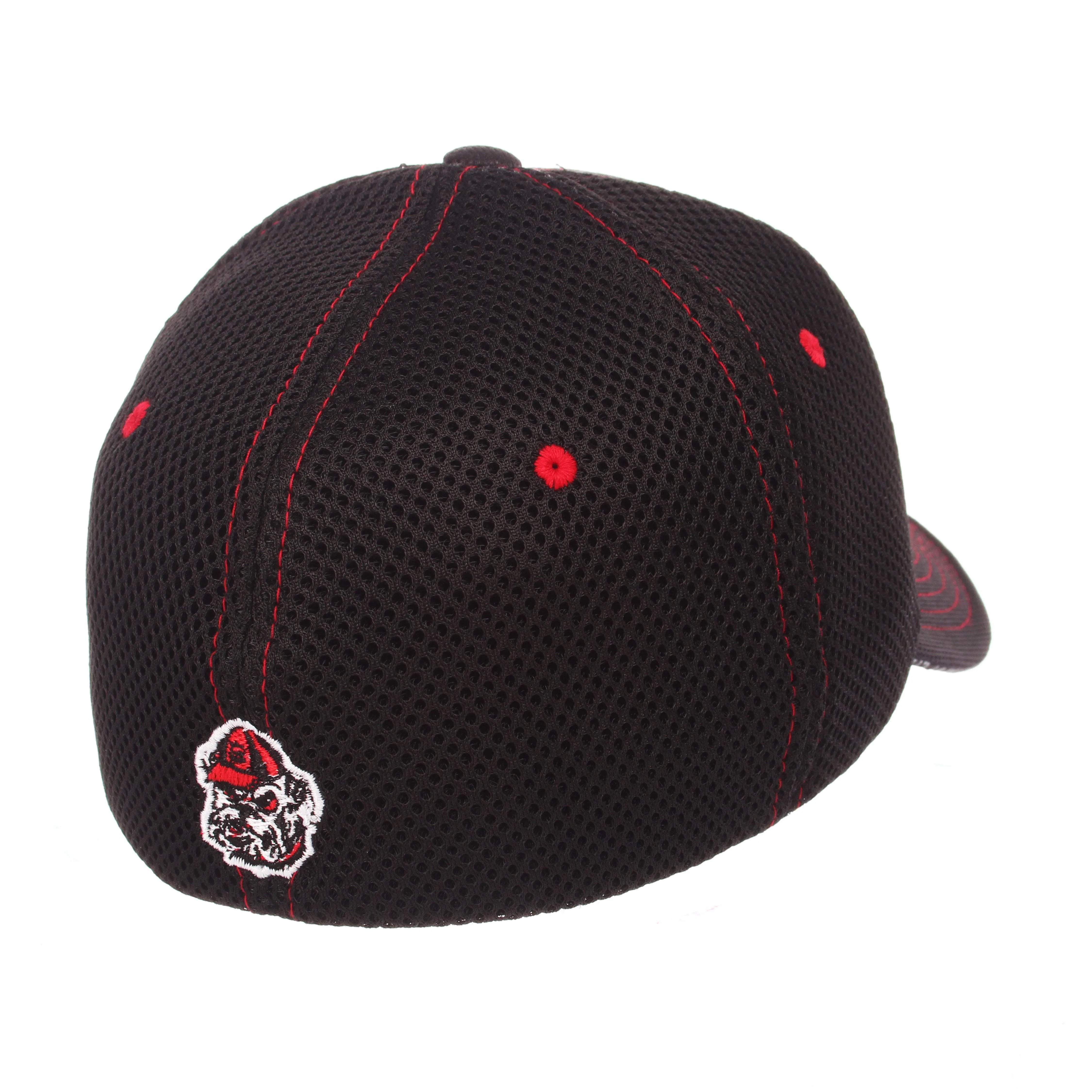 Georgia Bulldogs Zephyr Black "Undertaker" Mesh Stretch Fit Hat Cap (M/L)