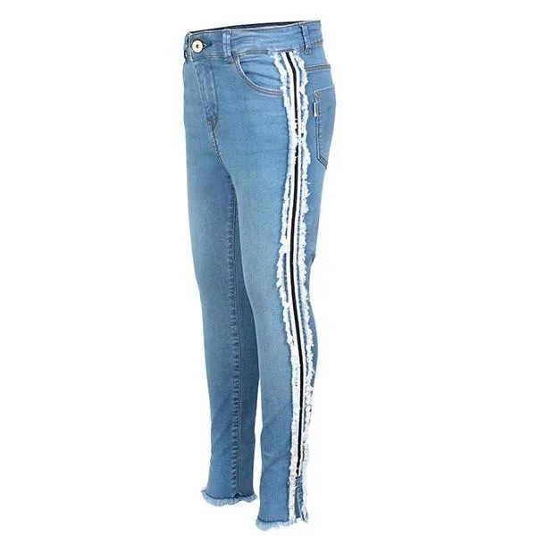 GIRLS DENIM SLIM FIT TROUSER -  BLUE