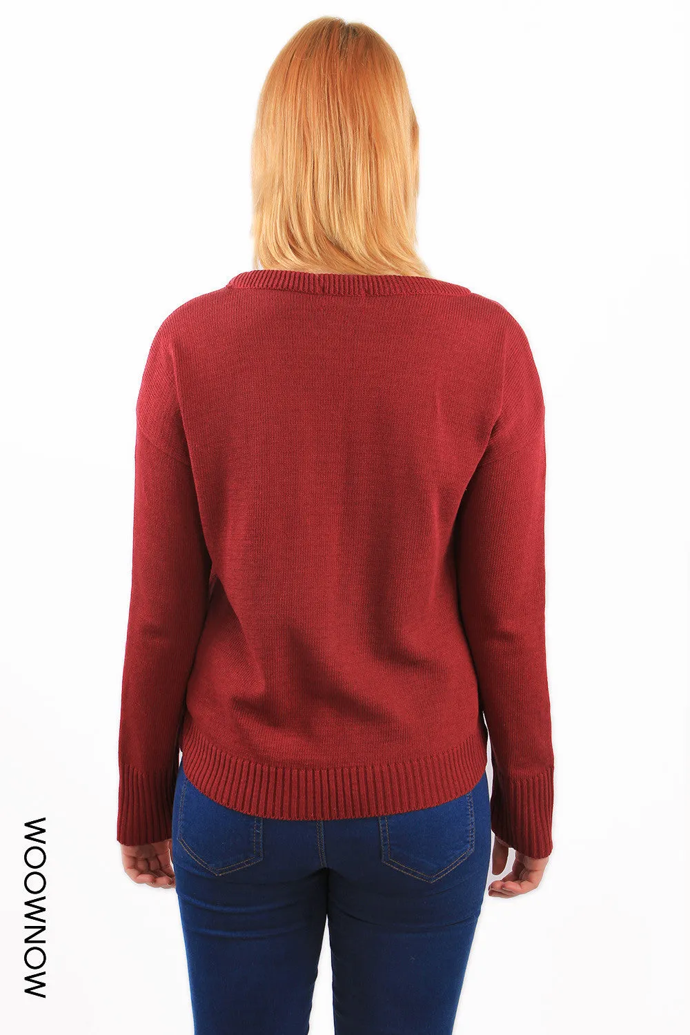 Golden Cross Hi-Lo Knit Jumper