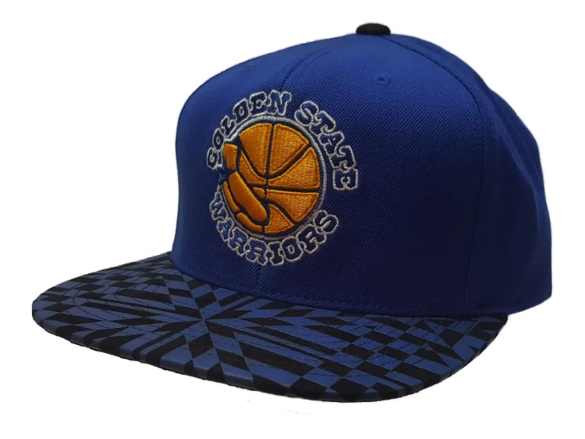 Golden State Warriors Mitchell & Ness Abstract Structured Flat Bill Snapback Hat