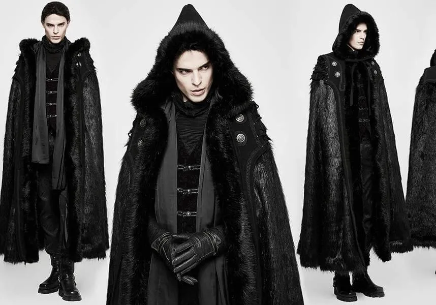 Gothic Witch/Warlock | LONG FUR CLOAK