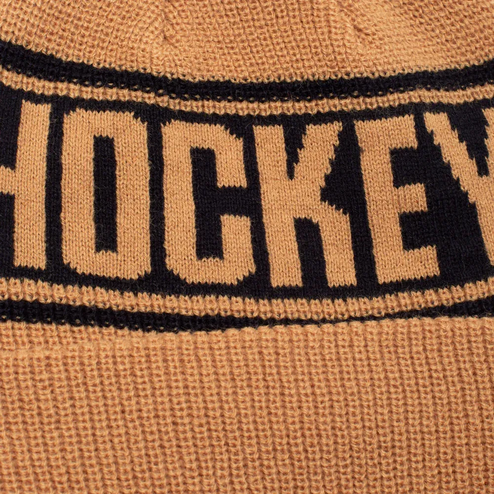 HOCKEY HOCKEY STRIPE BEANIE MUSTARD