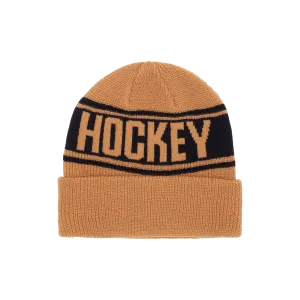 HOCKEY STRIPE BEANIE MUSTARD