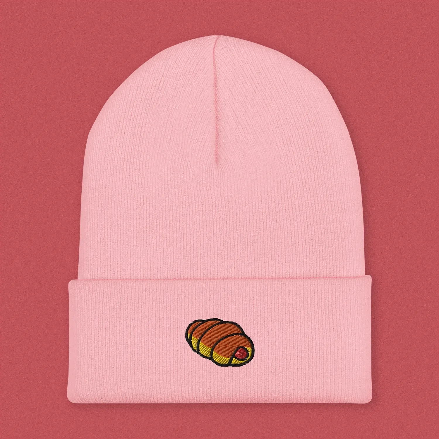 Hot Dog Bun Embroidered Beanie