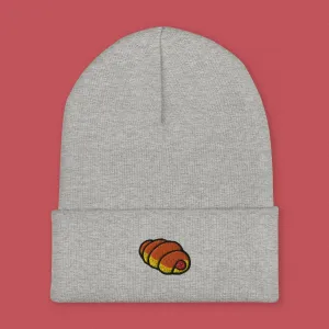 Hot Dog Bun Embroidered Beanie