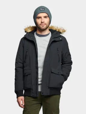 Hudson Script Arctic Bomber Jacket in Black