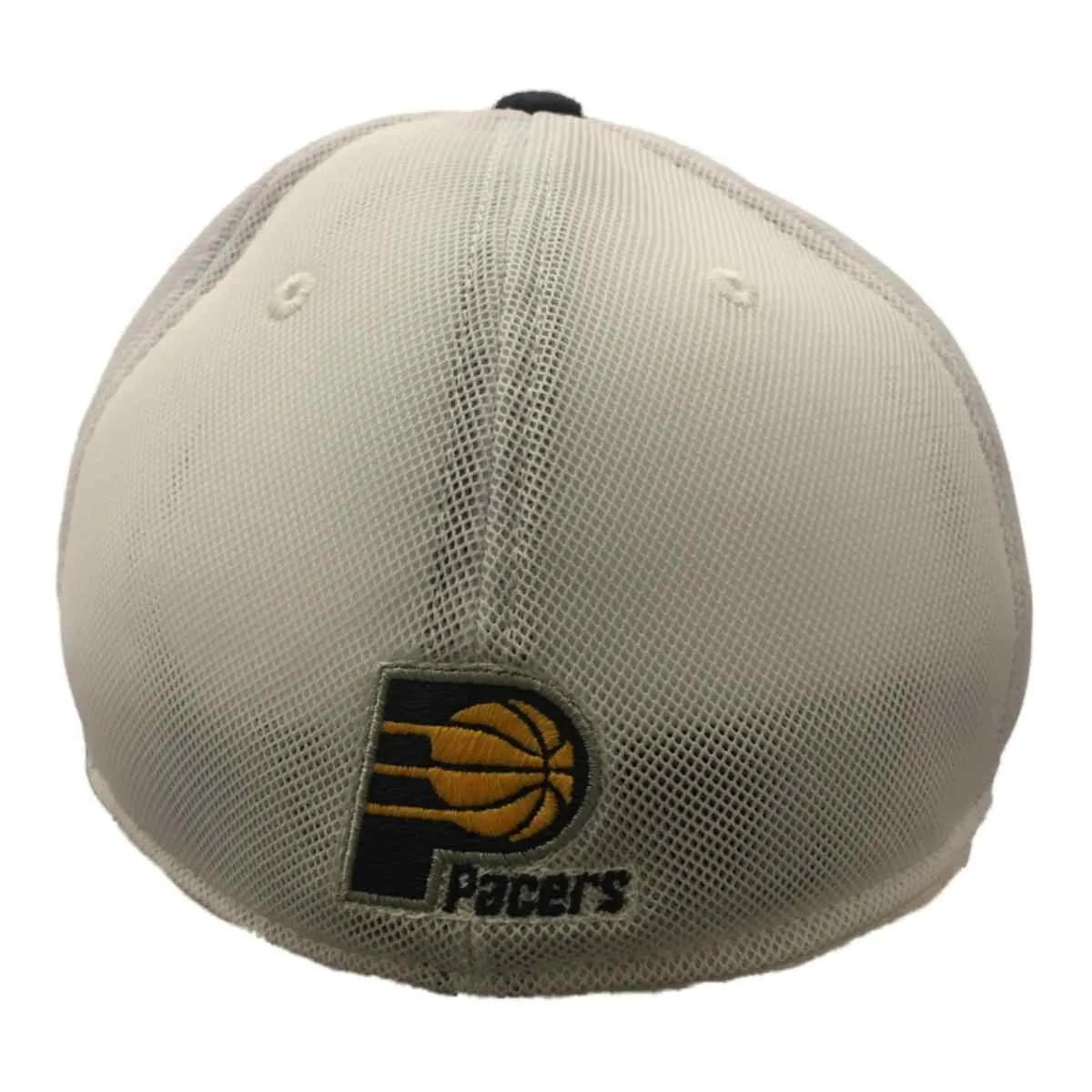 Indiana Pacers Adidas FitMax 70 White Mesh Structured Baseball Hat Cap (S/M)