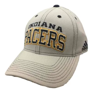 Indiana Pacers Adidas White Adjustable Structured Strapback Baseball Hat Cap