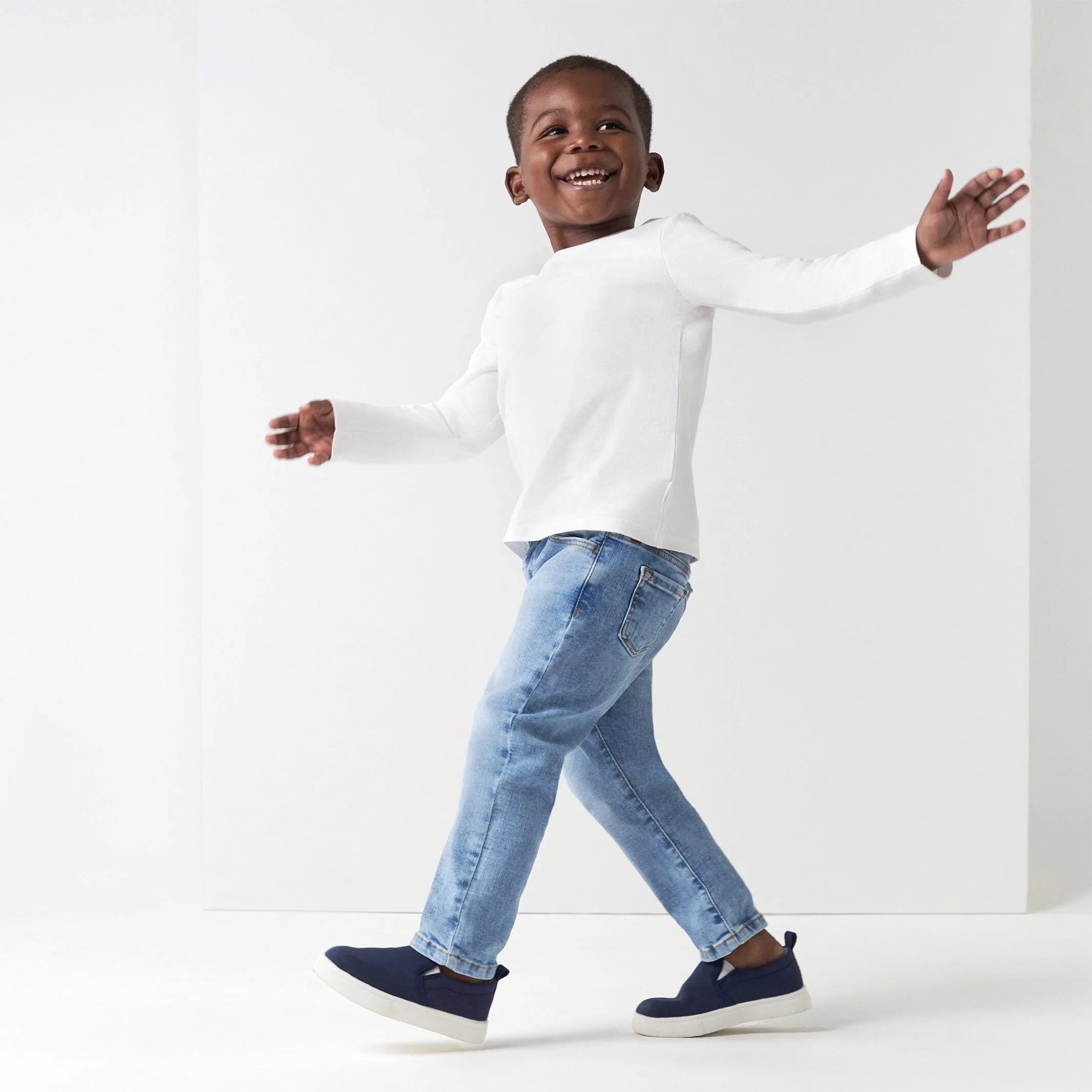 Infant and Toddler Neutral Light Blue Straight Fit Denim Jeans