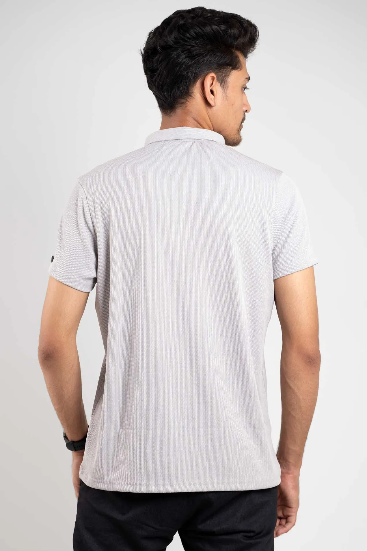 Inspiro Light Gray Polo Tshirt For Men