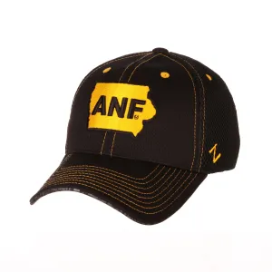 Iowa Hawkeyes Zephyr ANF America Needs Farmers Black Structured Fitted Hat Cap