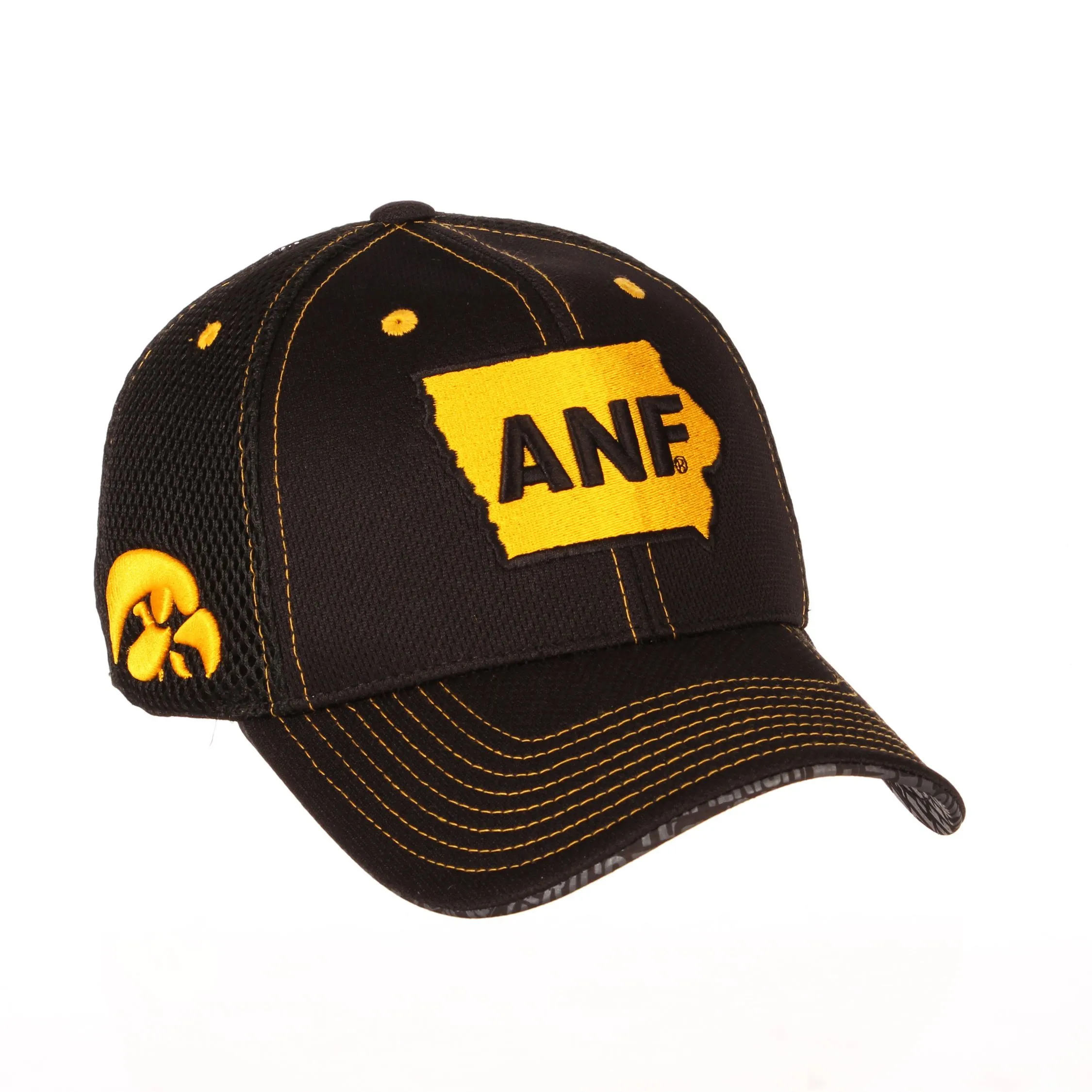 Iowa Hawkeyes Zephyr ANF America Needs Farmers Black Structured Fitted Hat Cap