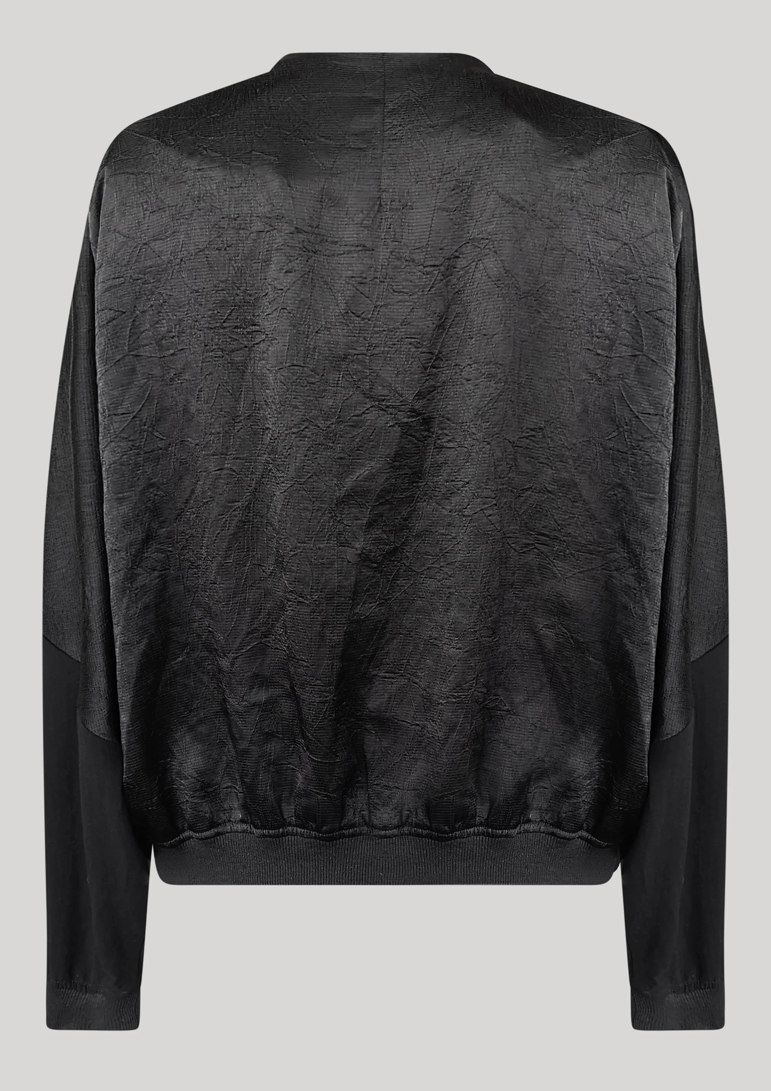 JACKET V-COLLAR - black shiny/matt