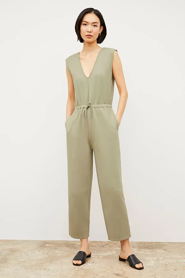 Janet Jumpsuit - Light French Terry :: Laurel Green