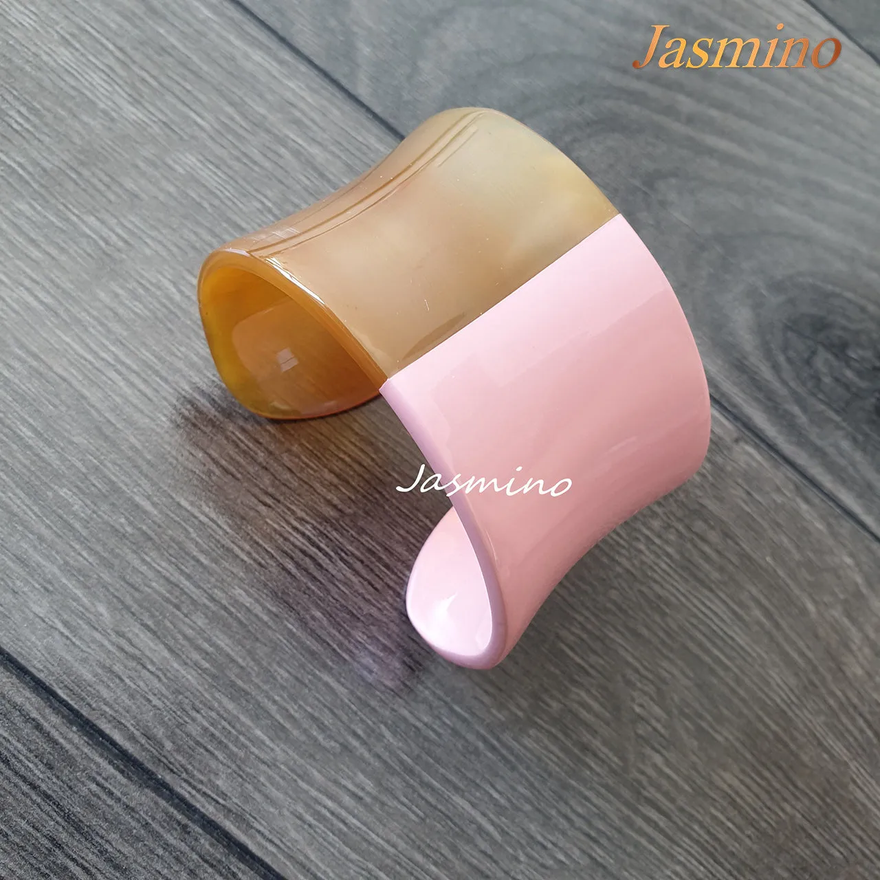 Jasmino Unique Minimalist Cuff Thick Open Bangle Bracelet Made By Natural Buffalo Horn