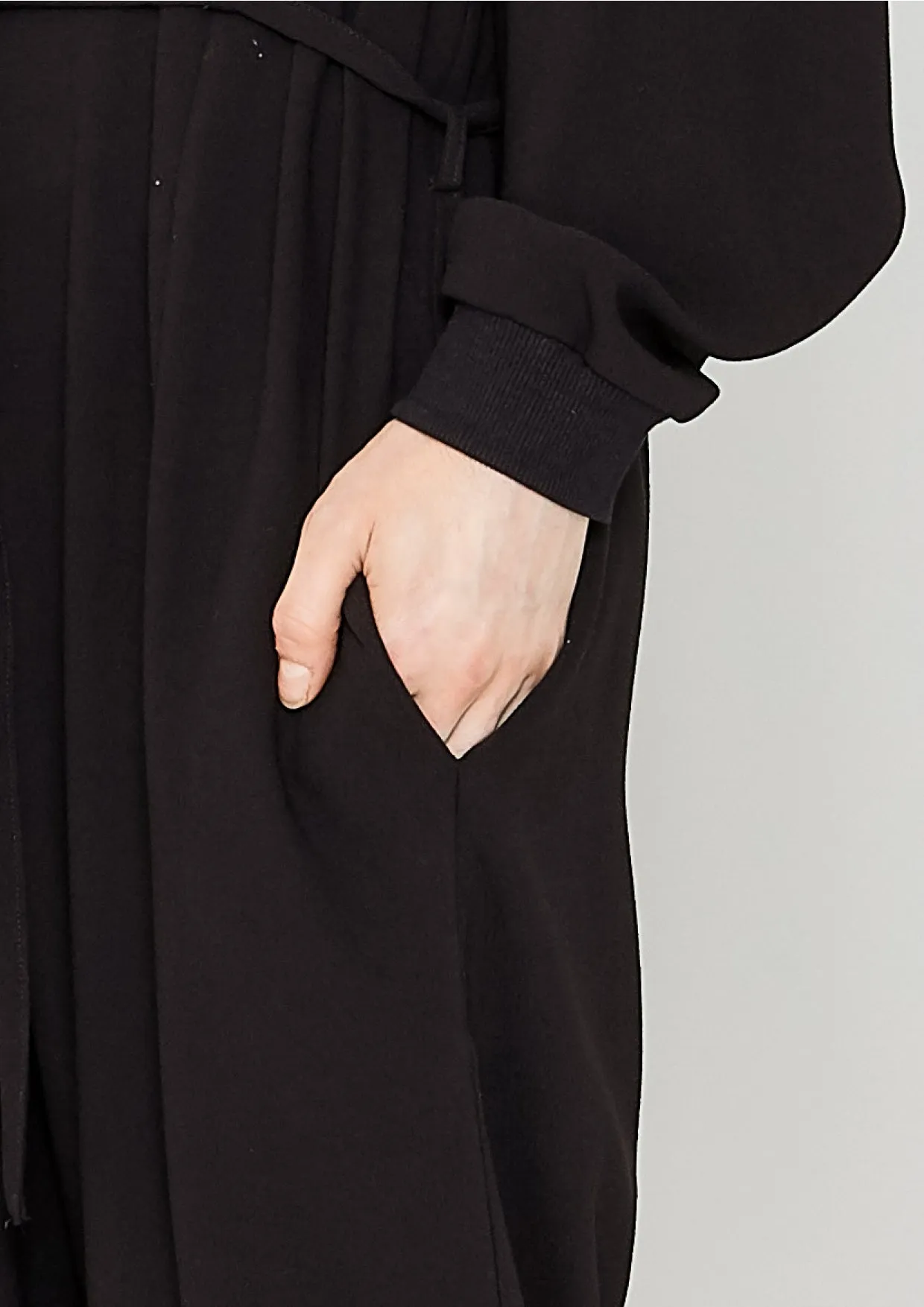 JUMPSUIT LONG OVERSIZED - HEAVY DRAPING black