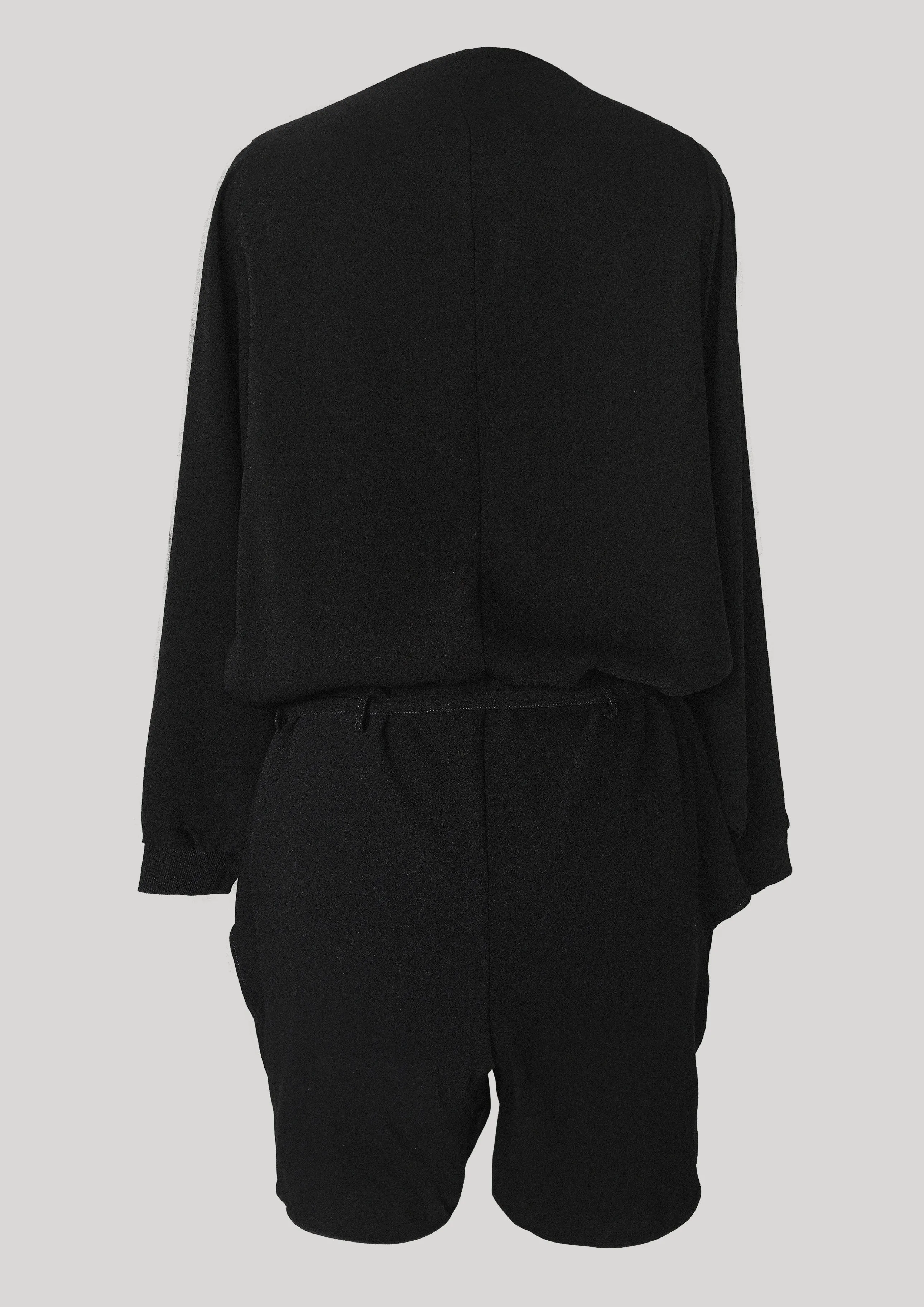 JUMPSUIT SHORT OVERSIZED -  HEAVY DRAPING black