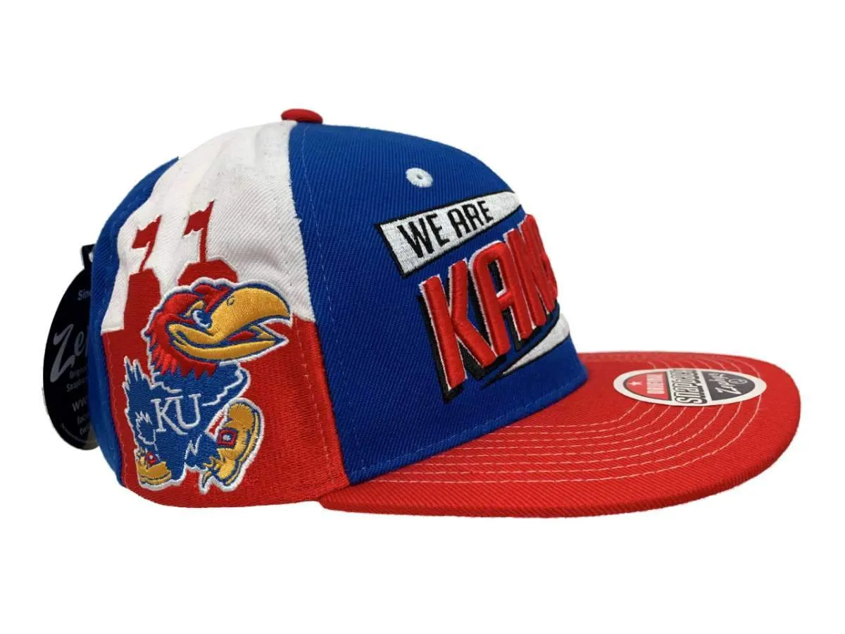 Kansas Jayhawks Zephyr "We are Kansas Since 1985" Snapback Flat Bill Hat Cap