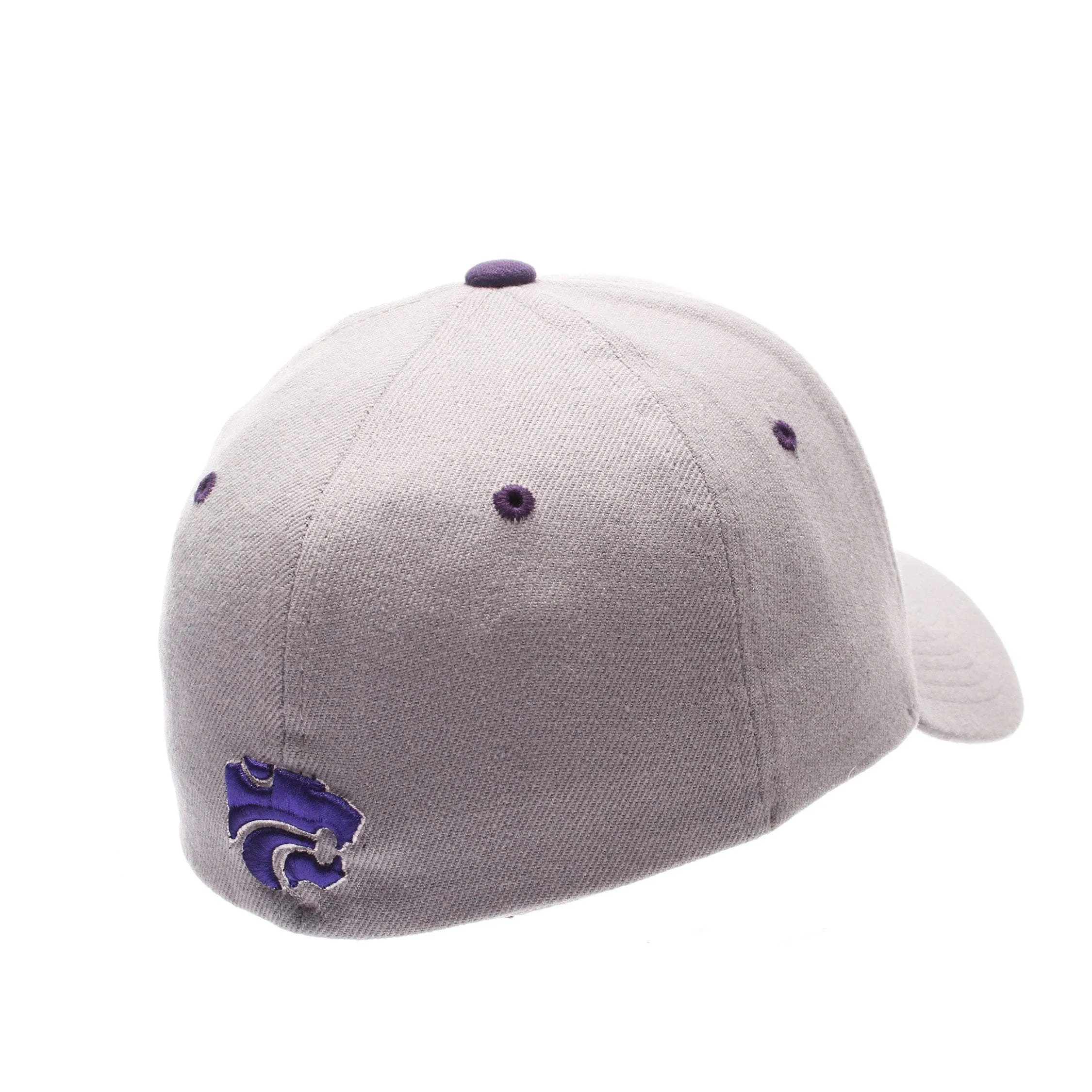 Kansas State Wildcats Zephyr Gray & Purple Structured Stretch Fit Hat Cap