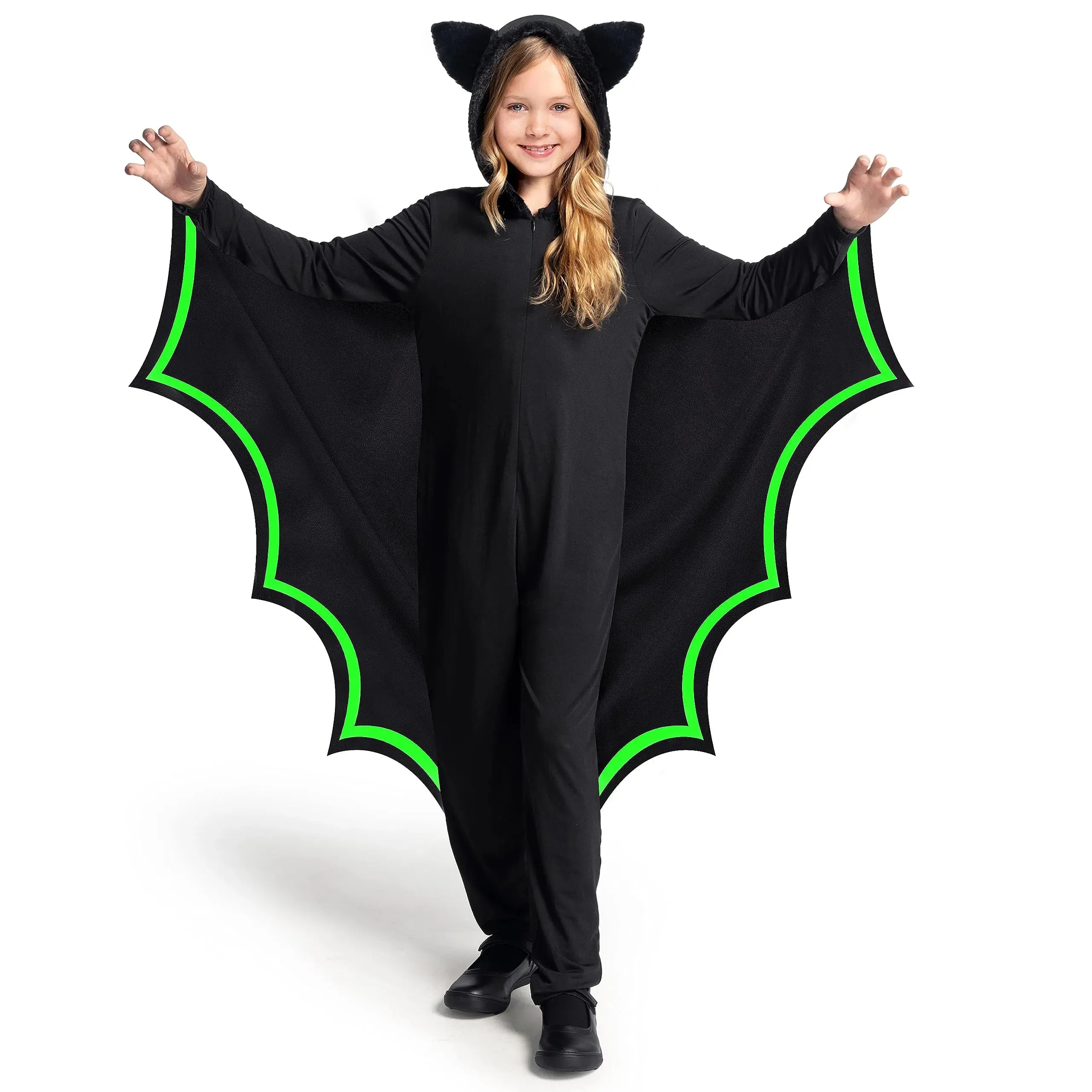 Kid Bat Costume Glow in the Dark, Bat Wings Costume