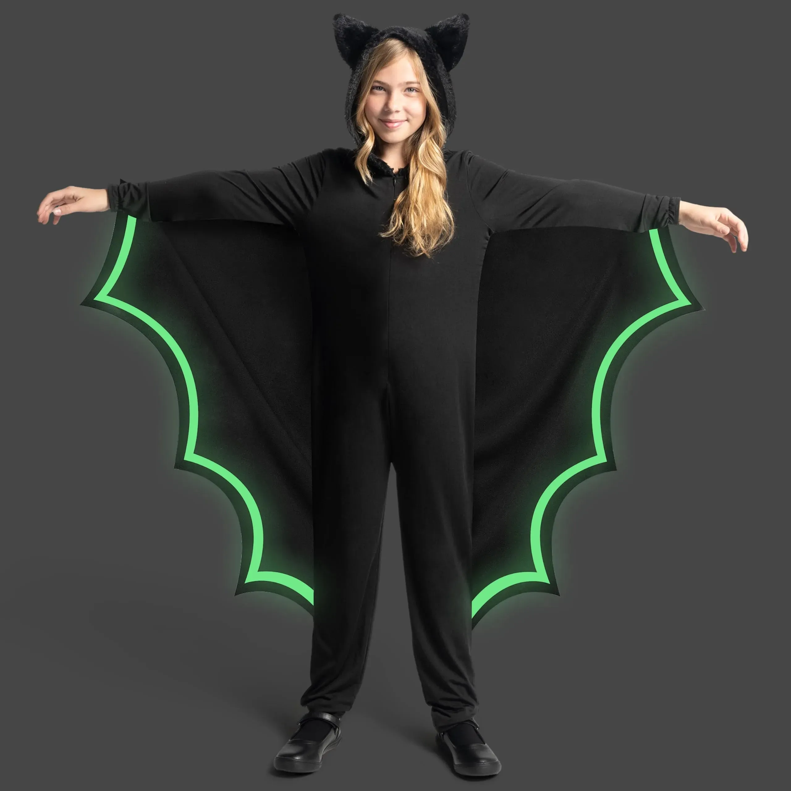 Kid Bat Costume Glow in the Dark, Bat Wings Costume