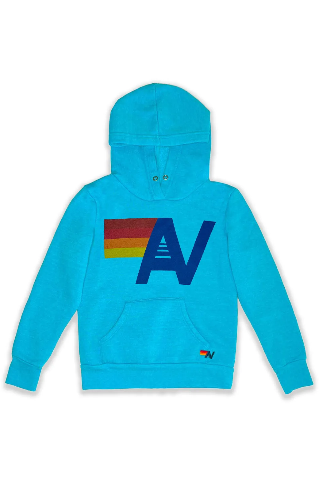 KID'S LOGO PULLOVER HOODIE - NEON BLUE