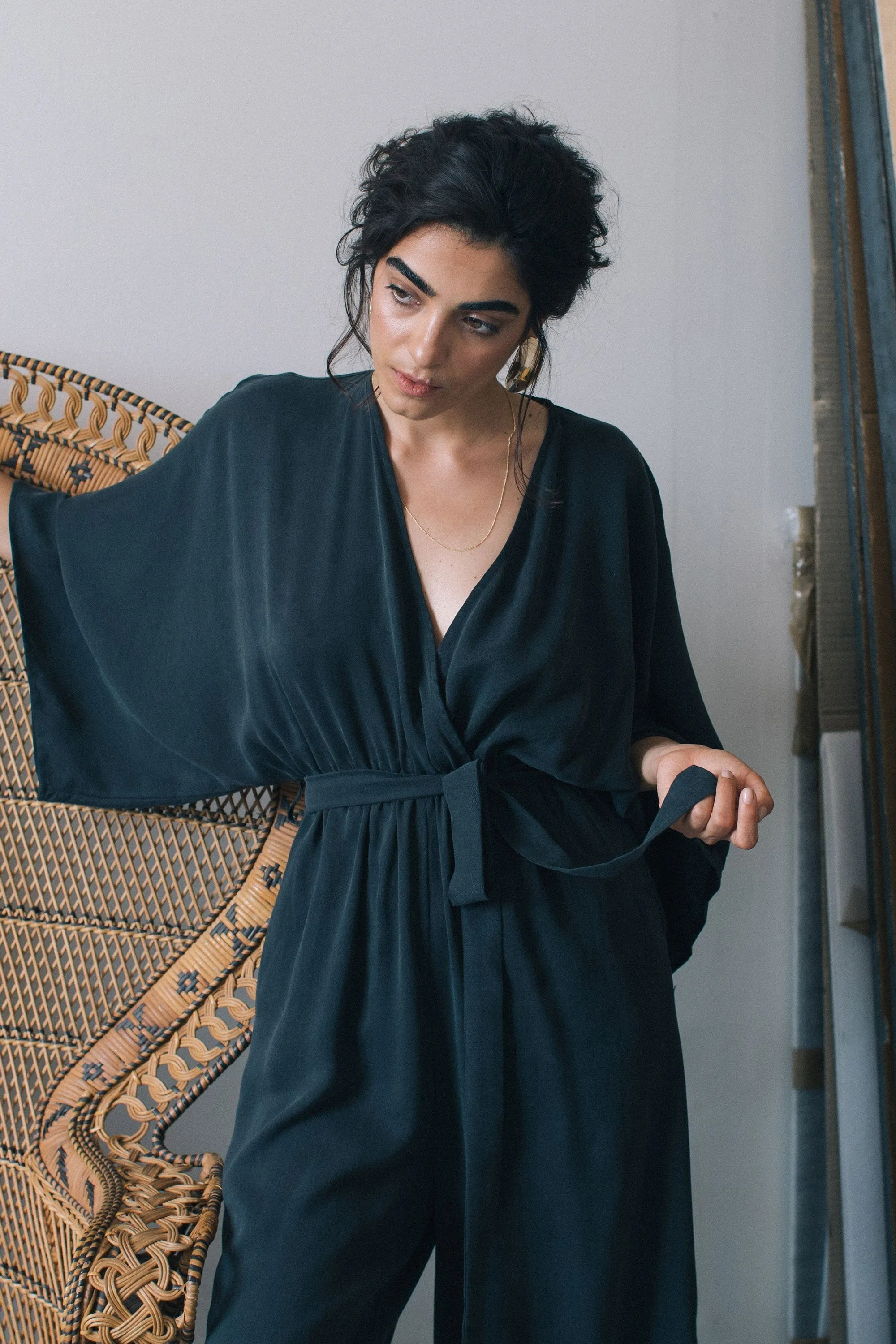 kimono jumpsuit black<br> by Cossac