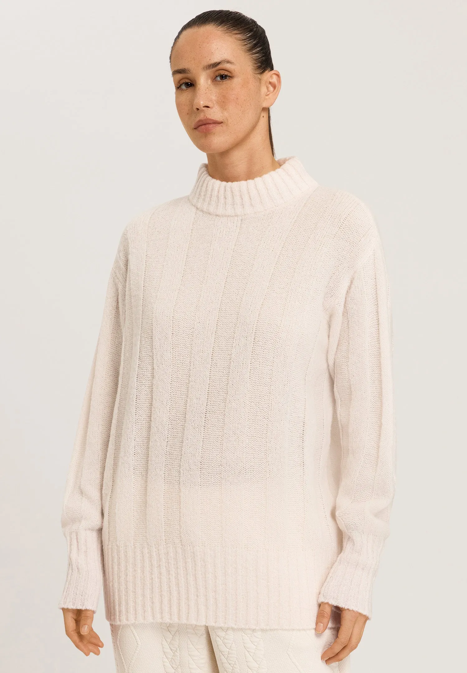 Knits Mockneck Wool Blend Pullover | Warm Sand 78781-1265