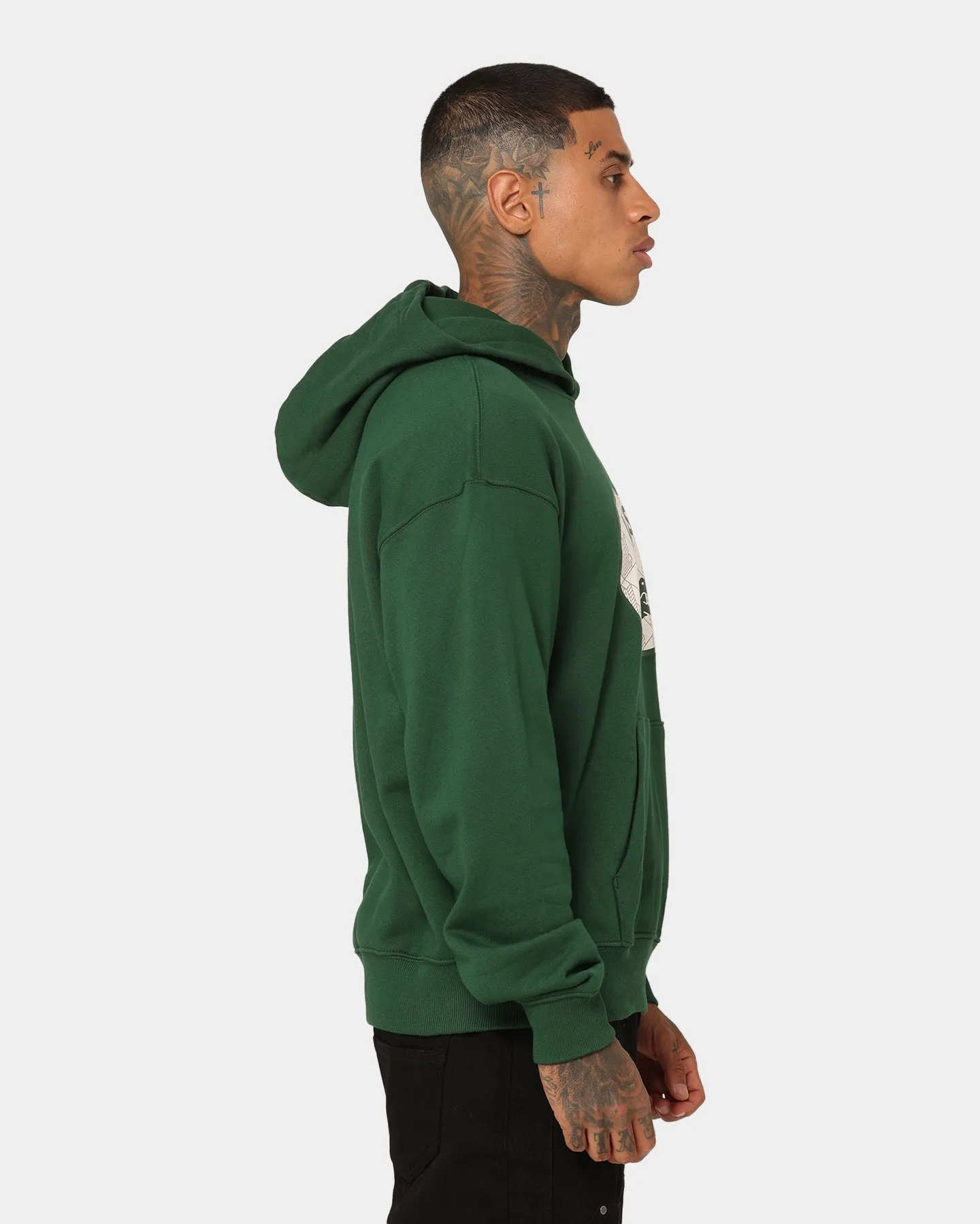 Lacoste Monogram Logo Hoodie Green