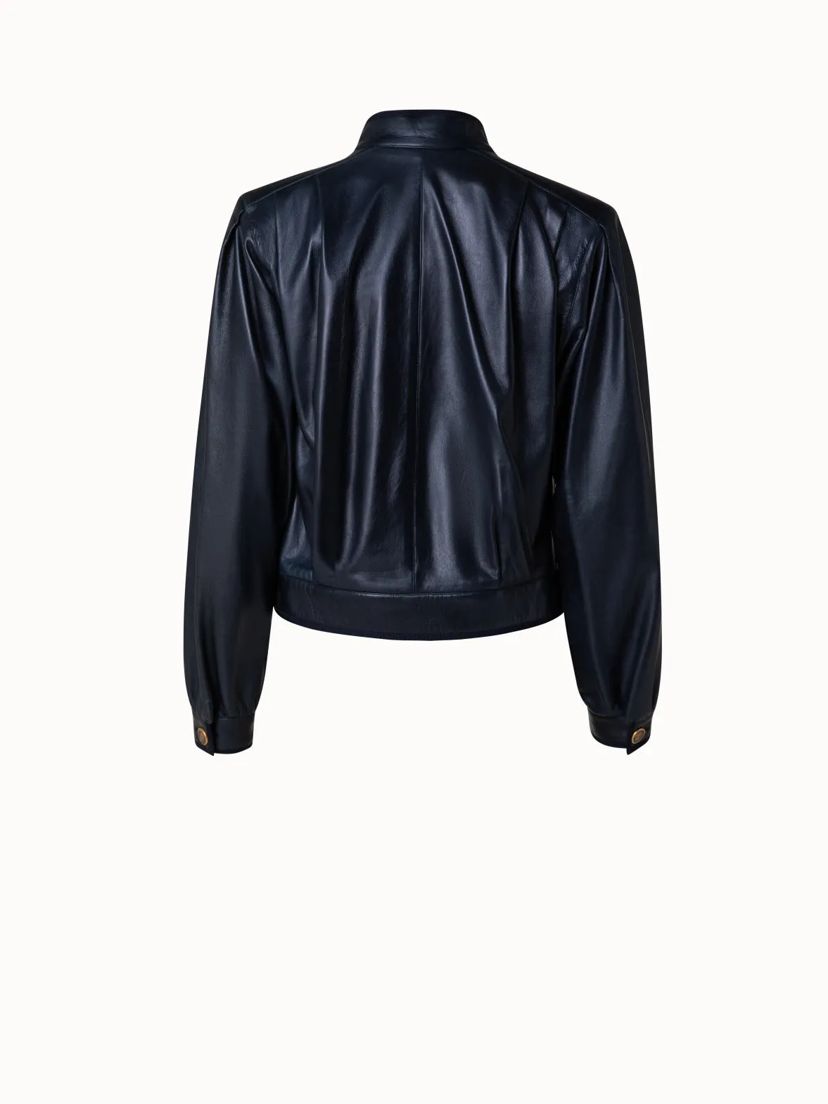 Lambskin Double-Breasted Leather Jacket