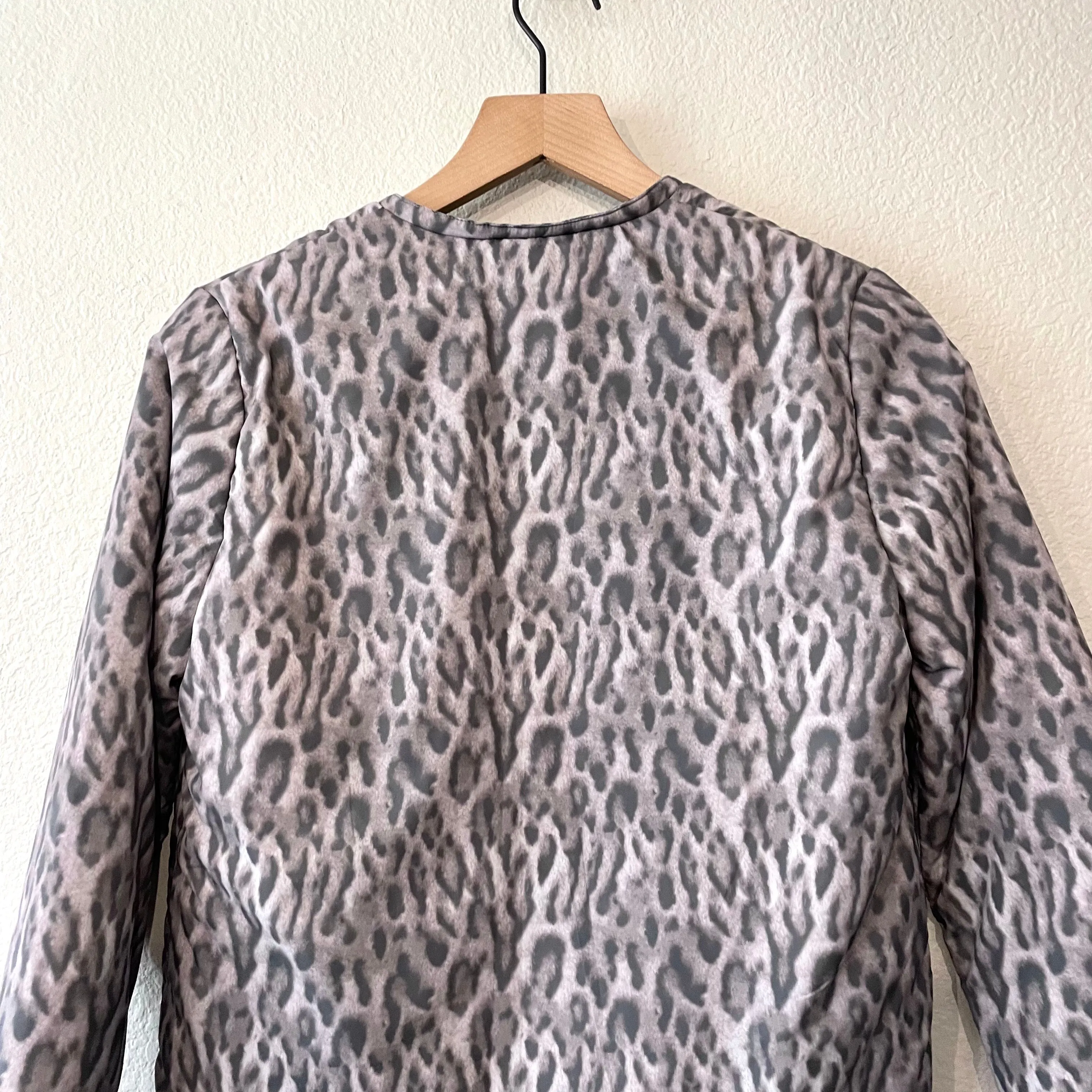 Leopard Puff Bomber Jacket